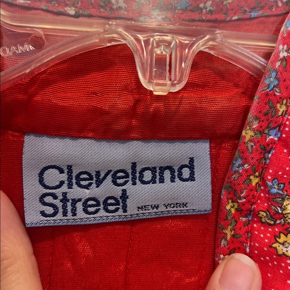 Vintage Cleveland Street Red Floral 1970s Embroidered Women's Jacket size 5. - Picture 5 of 11